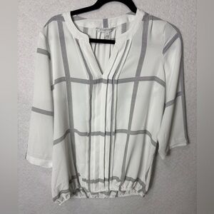 41 Hawthorn Blouse Black and White M